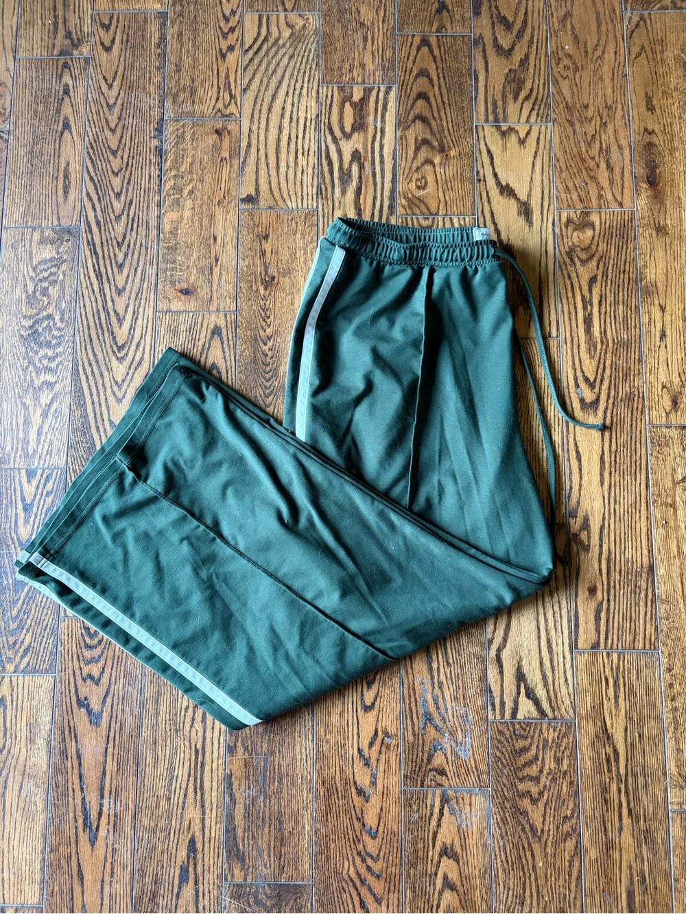 American Eagle Outfitters Forest Green Joggers with Side Stripe